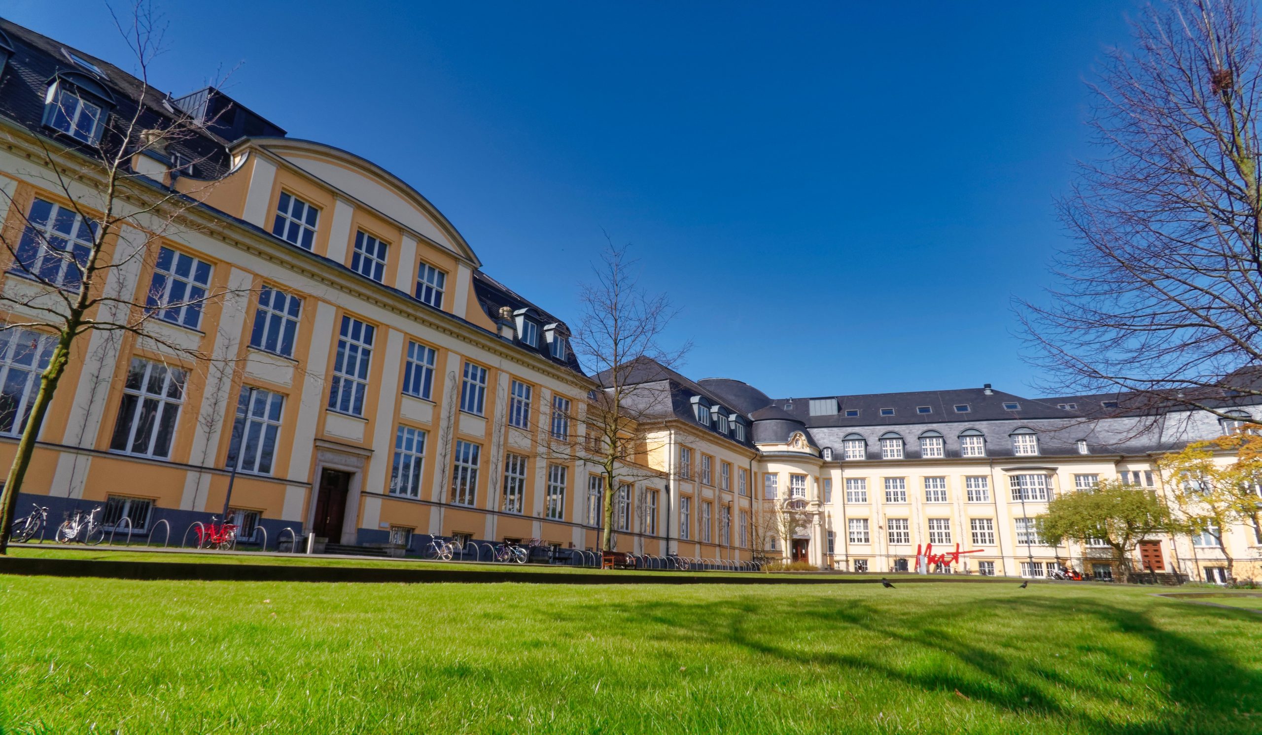 View on the Campus of Bucerius Law School, Germany's leading private Law School, towards the main building which is the former botanical institute of Hamburg University.