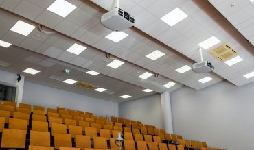 Empty university classroom